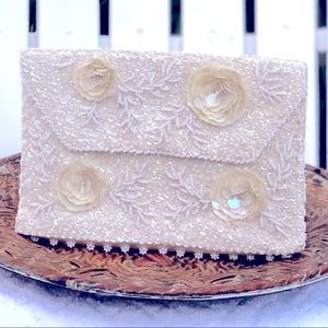 Vintage Hand Beaded & Sequined Clutch - Hong Kong